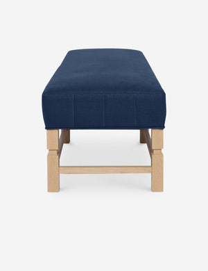 Side of the Ambleside Dark Blue linen bench