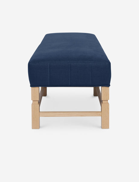 #color::dark-blue | Side of the Ambleside Dark Blue linen bench