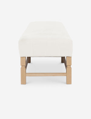 Side of the Ambleside Oyster white linen bench