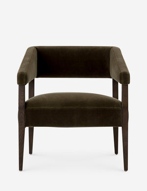 Lyssa olive velvet accent chair