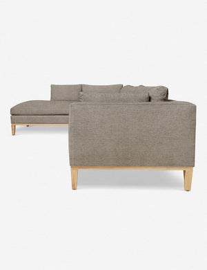 Side of the Charleston flannel left-facing sectional sofa