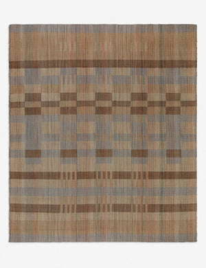 Sorell Handwoven Blend Rug Swatch, Brown and Blue