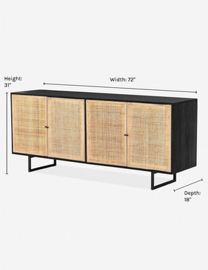 Open Box: Hannah Sideboard, Black and Natural : Default Title