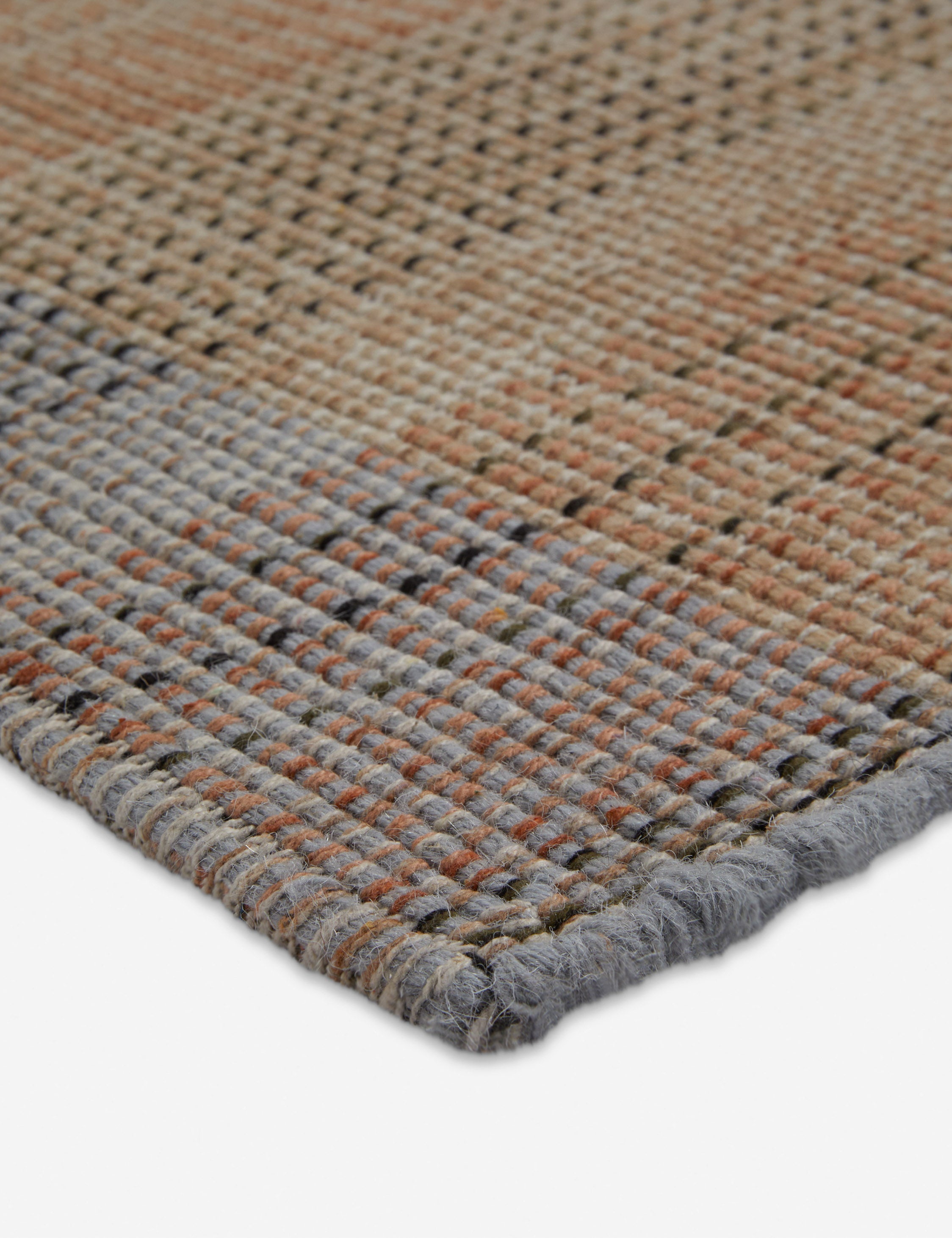 Sorell Handwoven Blend Rug Swatch, Brown and Blue