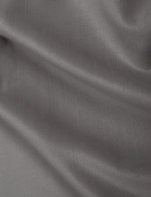 Close-up of the steel velvet fabric on the Clementine platform bed