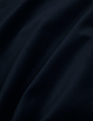 The Navy Velvet fabric on the Bailee ottoman
