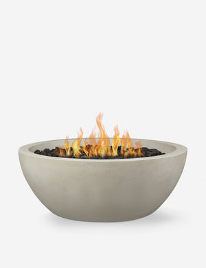Benno fog 38 inch propane round fire bowl with glass fiber and reinforced concrete