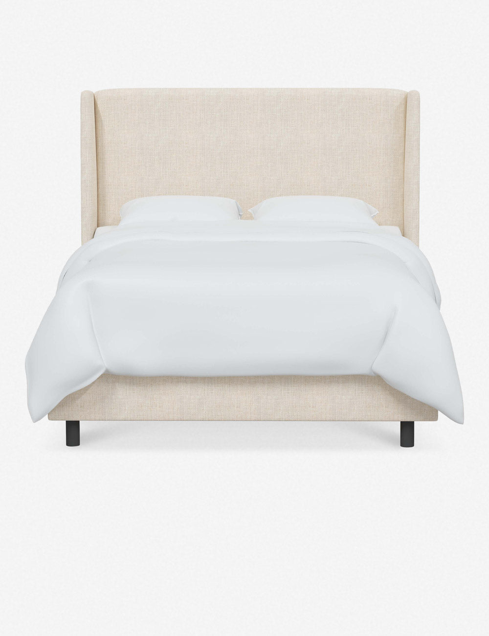 #color::talc-linen #size::cal-king #size::full #size::king #size::queen #size::twin | Adara talc linen upholstered bed.