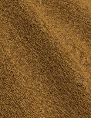 Close up of the fabric on the Clementine Ochre Boucle Headboard