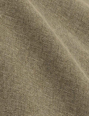 Close up of the fabric on the Clementine Pebble Gray Linen Headboard