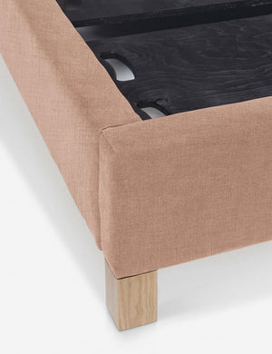Corner and inside of the Ambleside Apricot Linen bed