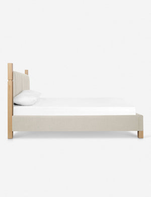Side of the Ambleside Taupe Boucle bed