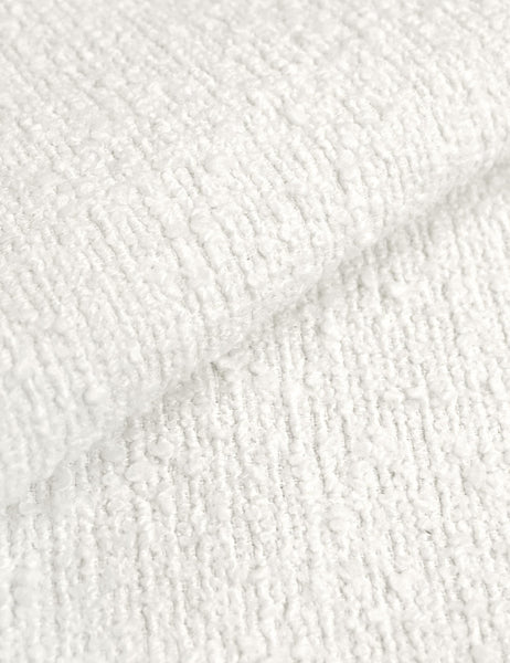 #color::white-boucle #size::twin #size::full #size::queen #size::king #size::cal-king | The White Boucle fabric on the Deva platform bed