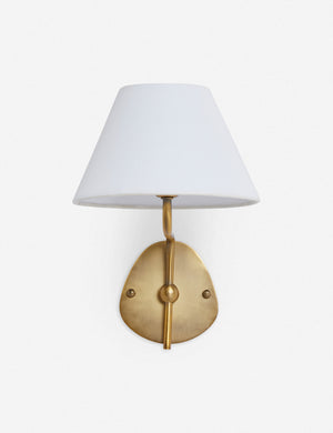 Straight on view of the Magdalene brass single sconce