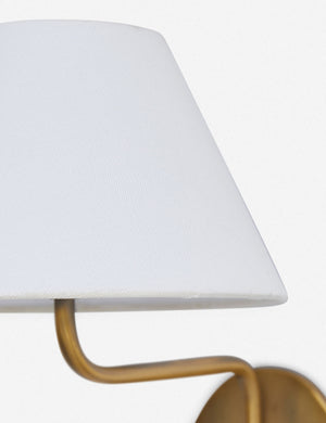 Close up of the Magdalene brass single sconce