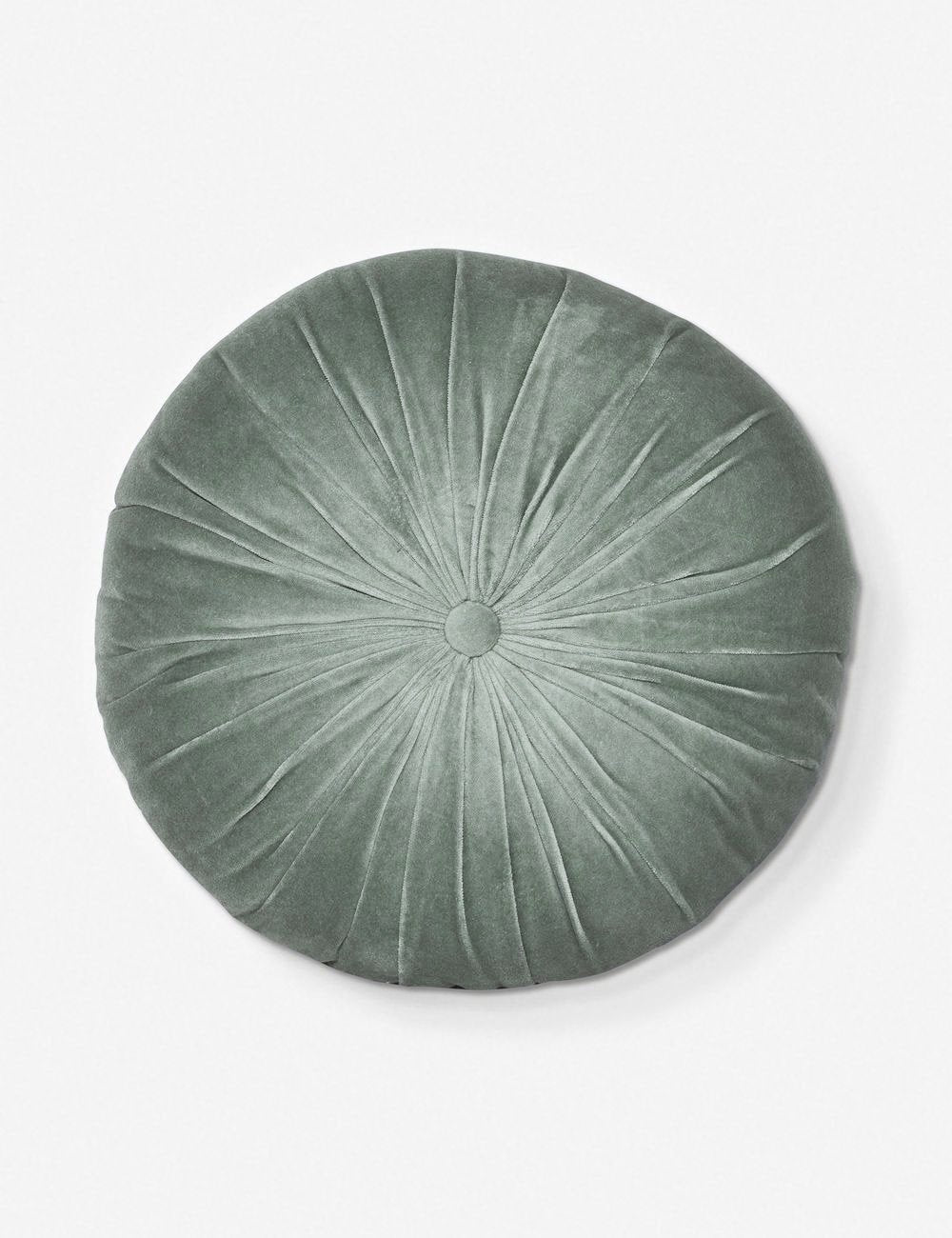 #color::shale-blue | Monroe shale blue velvet round pillow