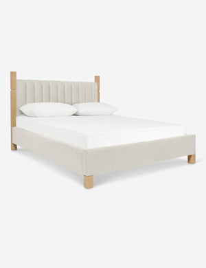 Angled view of the Ambleside Natural Linen bed