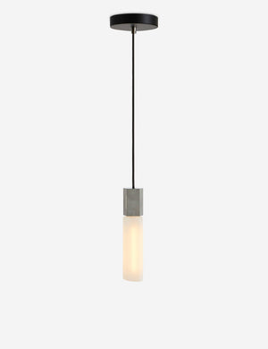 Basalt slender hexagonal single pendant light by tala with stainless steel hardware