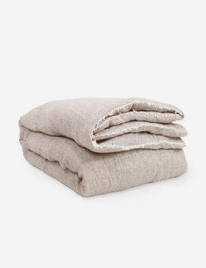 Logan terracotta striped Linen Duvet by Pom Pom at Home