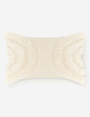 Arches ivory high-low textured plush lumbar pillow by Sarah Sherman Samuel