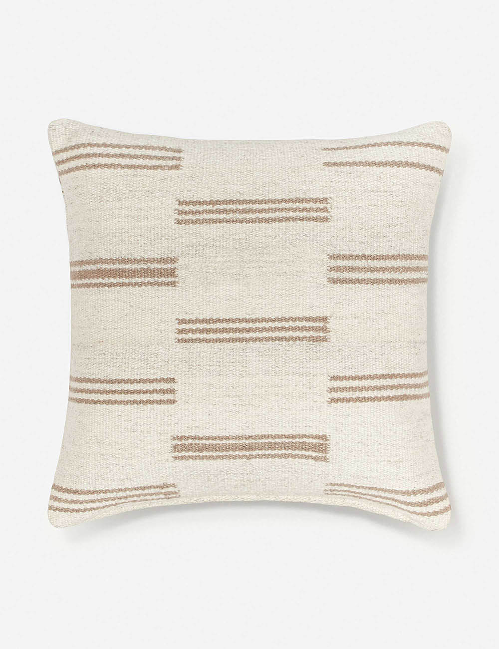 #style::square | Stripe break natural and cream square pillow by Sarah Sherman Samuel