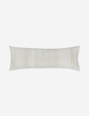 Rear view of the Stonewalk green geometric long lumbar throw pillow by Élan Byrd