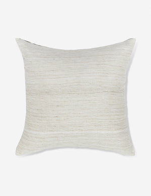 Rear view of the Stonewalk green geometric square throw pillow by Élan Byrd